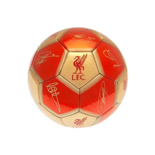 Liverpool FC Signature Football 5 Röd/Guld Red/Gold 5