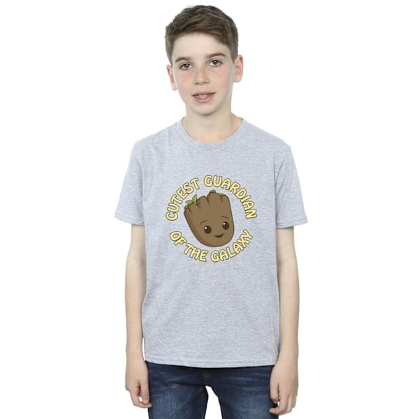 Marvel Boys I Am Groot Cutest Guardian T-Shirt 7-8 år Sport Sports Grey 7-8 Years