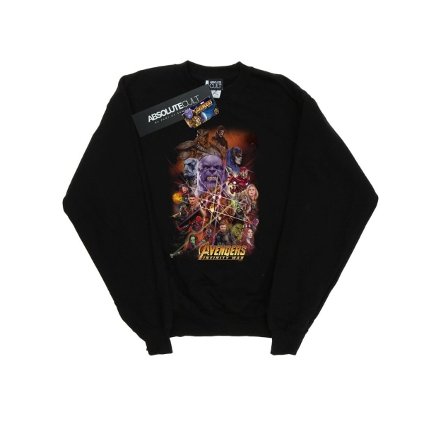 Marvel Boys Avengers Infinity War Character Poster Sweatshirt 7 Black 7-8 Years