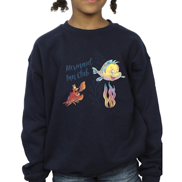 Disney Girls The Little Mermaid Club Sweatshirt 12-13 år Marinblå Navy Blue 12-13 Years