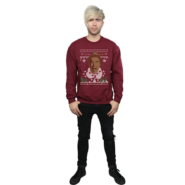 Elf Herr Jul Fair Isle Sweatshirt M Bourgogne Burgundy M