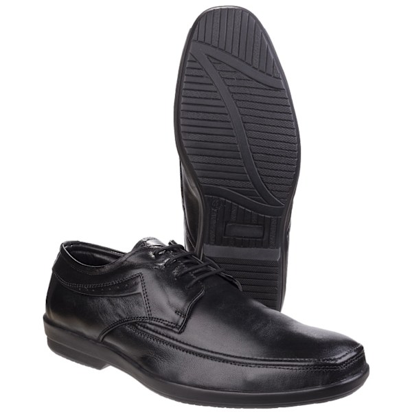 Fleet & Foster Dave herr Oxford-skor med förstärkt tå, formella skor, 9 UK, svarta Black 9 UK