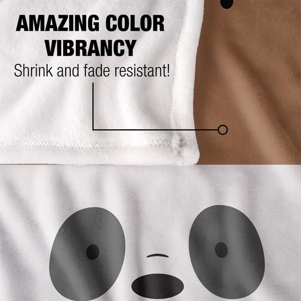 We Bare Bears Silky Stack Supersoft Filt En Storlek Flerfärgad Multicoloured One Size