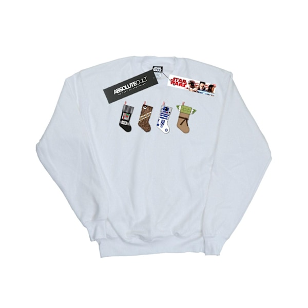 Star Wars Julstrumpor Sweatshirt för Män 3XL Vit White 3XL