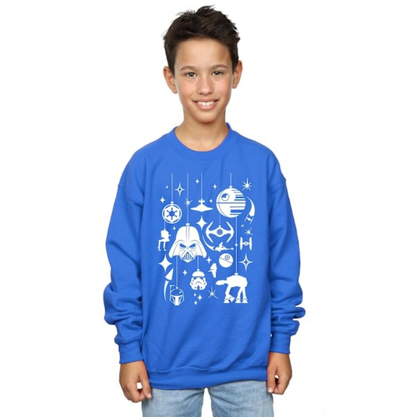Star Wars Jul Dekorationer Sweatshirt för Pojkar 5-6 År Royal Royal Blue 5-6 Years
