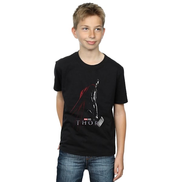 Marvel Studios Pojkar Thor Poster T-Shirt 7-8 År Svart Black 7-8 Years