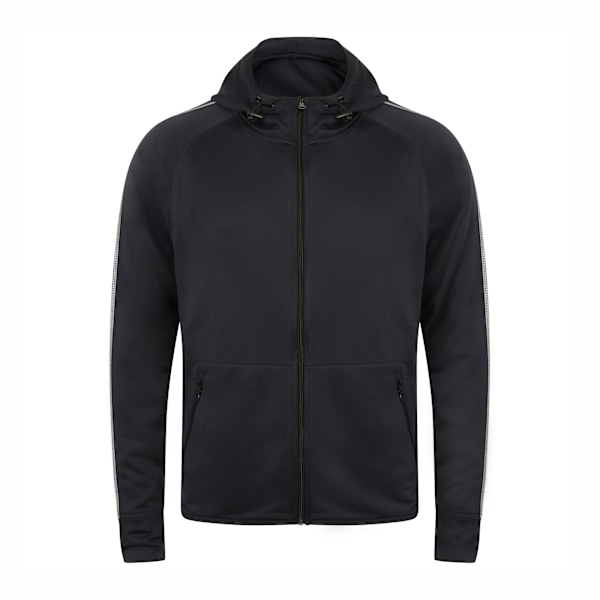 Tombo Teamsport Unisex Lätt Löparhoodie Med Reflex Black XS