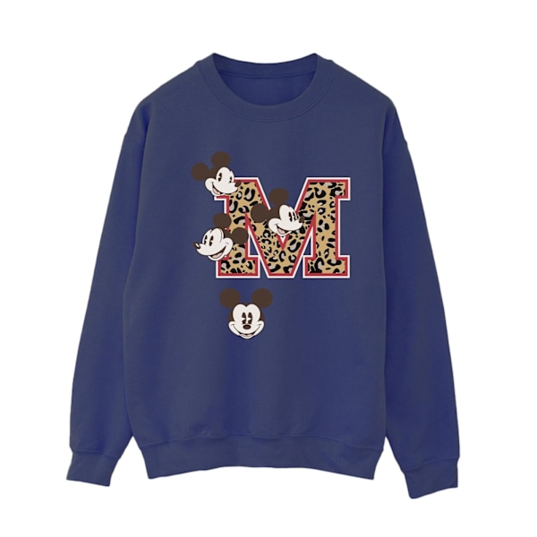 Disney Dam/Kvinna Mickey Mouse M Ansikten Tröja S Marinblå Navy Blue S