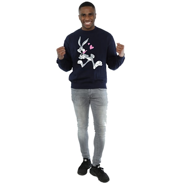 Looney Tunes Herr Bugs Bunny In Love Sweatshirt 3XL Marinblå Navy Blue 3XL
