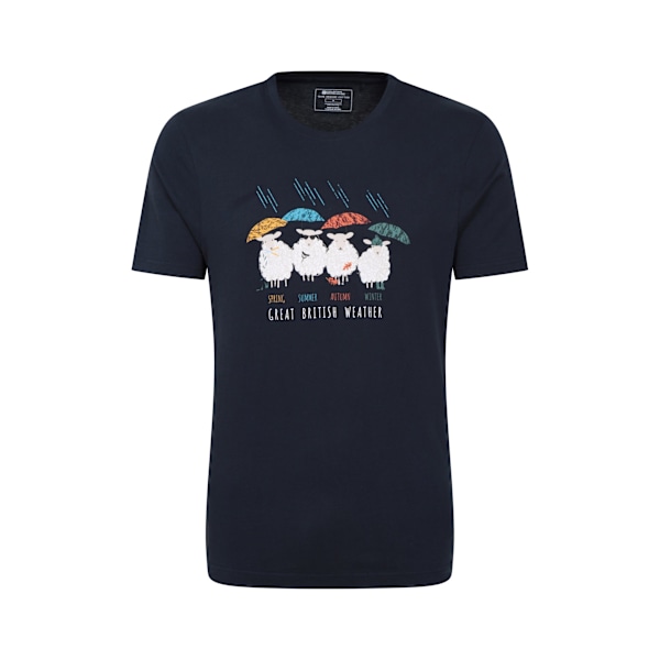 Mountain Warehouse Herr Great British Weather T-Shirt XXL Marinblå Navy XXL