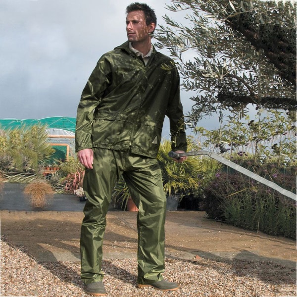 Resultat Tungviktsvattentät regndräkt för män (jacka & byxa Navy XL