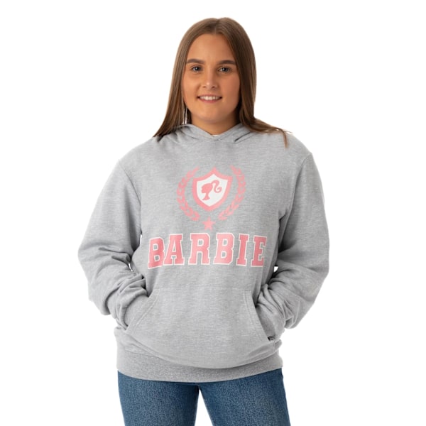 Barbie Dam/Kvinnor Collegiate Logo Marl Hoodie L Grå Grey L