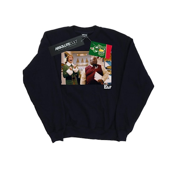 Elf Girls Julhandel Jubel Sweatshirt 7-8 år Marinblå Navy Blue 7-8 Years