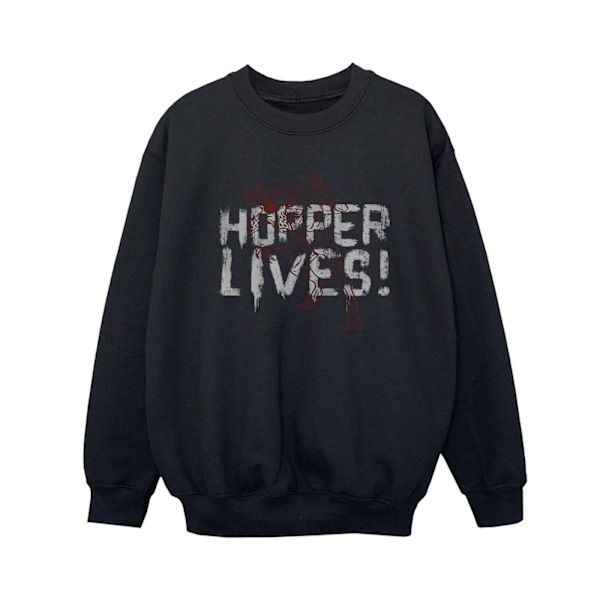 Netflix Boys Stranger Things Hoppers Live Sweatshirt 12-13 år Black 12-13 Years