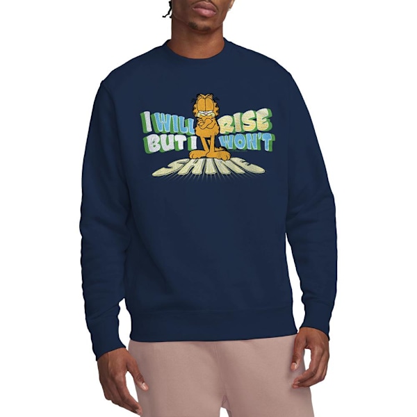 Garfield Unisex Vuxen Rise Not Shine Sweatshirt XL Marinblå Navy XL