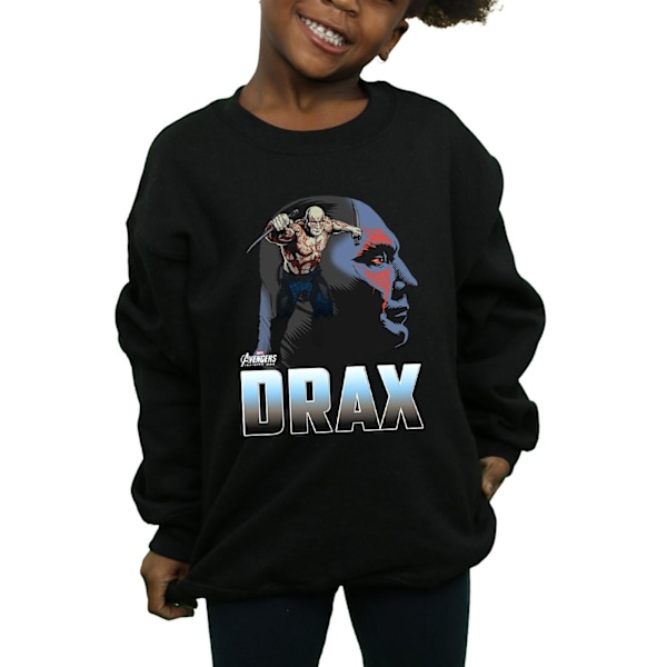 Marvel Girls Avengers Infinity War Drax Karaktär Sweatshirt 5- Black 5-6 Years