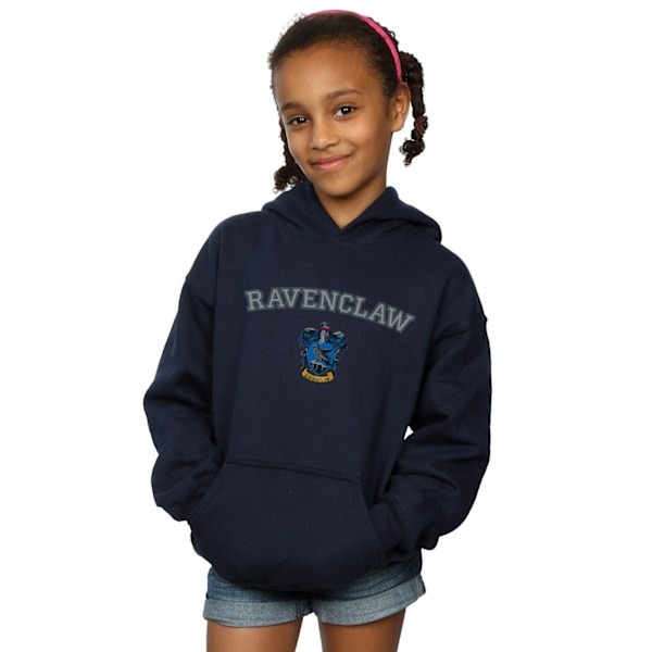 Harry Potter Flickor Ravenclaw Crest Hoodie 9-11 År Marinblå Navy Blue 9-11 Years