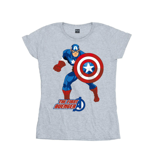 Captain America Womens/Ladies The First Avenger T-Shirt XL Spor Sports Grey XL