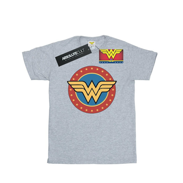 DC Comics Boys Wonder Woman Circle Logo T-Shirt 5-6 år Sport Sports Grey 5-6 Years