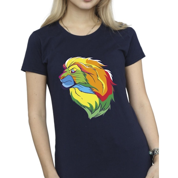 Disney Dam/Kvinnor Lejonkungen Färger Bomull T-shirt S Marinblå Navy Blue S