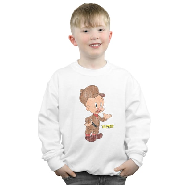 Looney Tunes Pojkar Elmer Fudd Distressed Sweatshirt 5-6 År Vit White 5-6 Years
