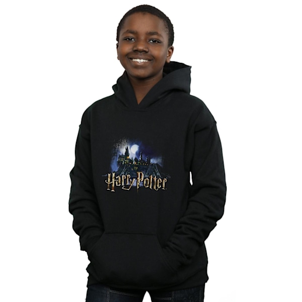 Harry Potter Pojkar Hogwarts Slott Hoodie 9-11 År Svart Black 9-11 Years