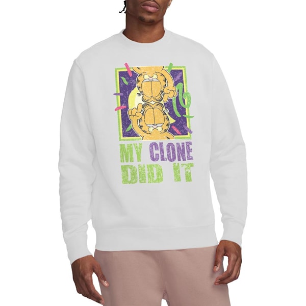 Garfield Unisex Vuxen My Clone Did It Sweatshirt L Vit White L