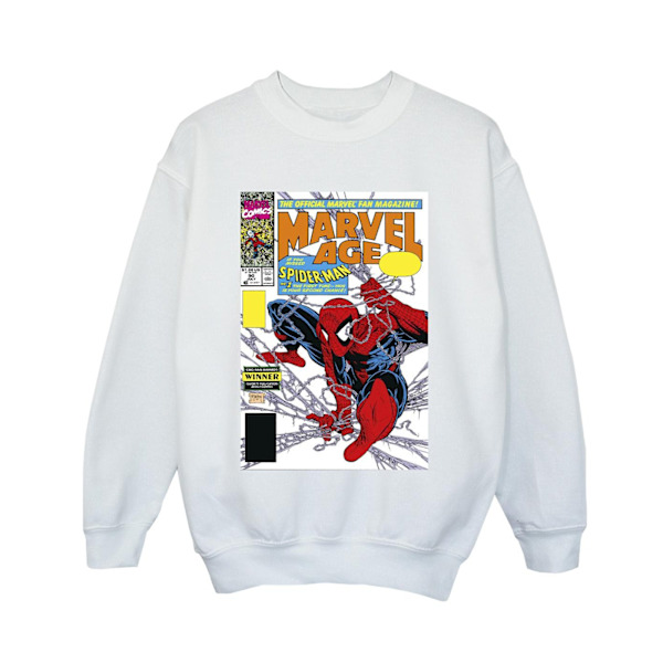 Marvel Boys Spider-Man Marvel Age Comic Cover Sweatshirt 9-11 år White 9-11 Years