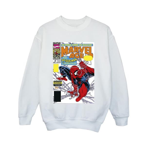 Marvel Pojkar Spider-Man Marvel Age Comic Cover Tröja 7-8 år White 7-8 Years