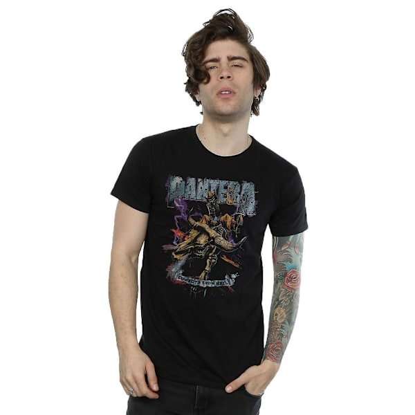 Pantera Unisex Adult Vintage Rider T-Shirt S Svart Black S