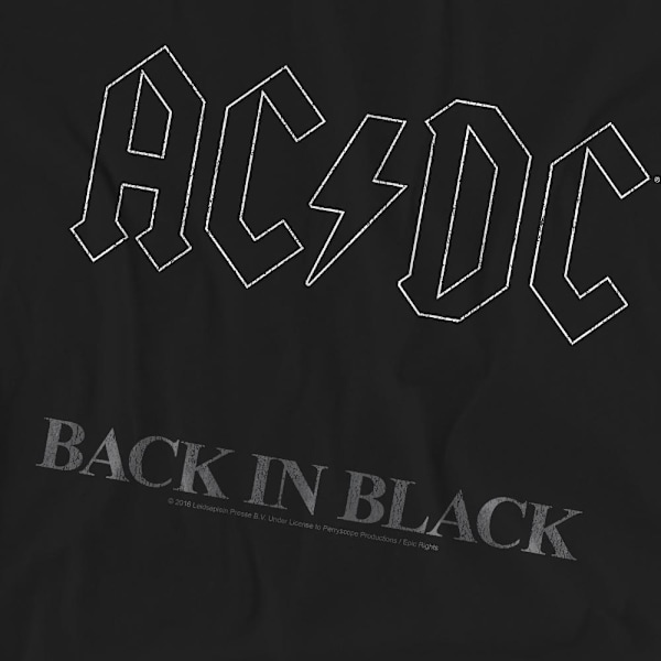 AC/DC Unisex Vuxen Back In Black T-Shirt XL Svart Black XL