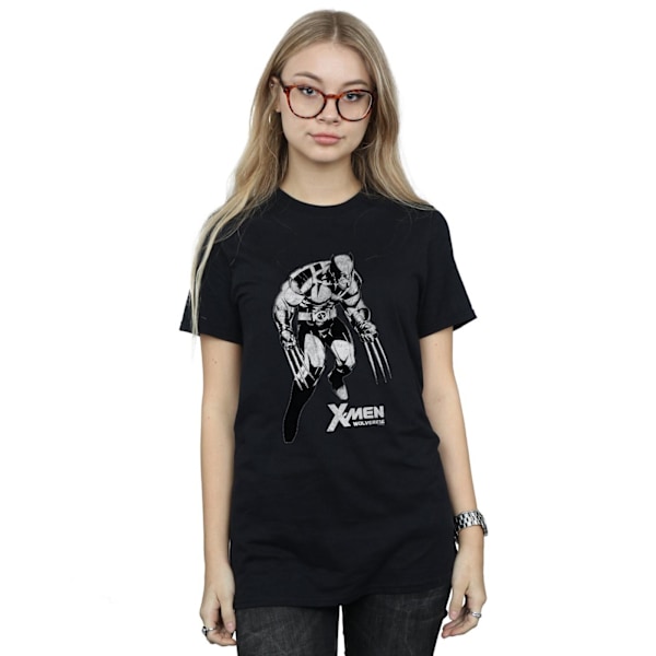 Marvel Dam/Kvinnor X-Men Wolverine Tonal Bomull Boyfriend T-S Black S