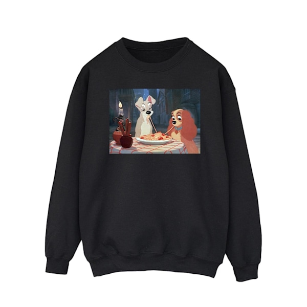 Disney Herr Lady Och Lufsen Spaghetti Foto Sweatshirt L Svart Black L