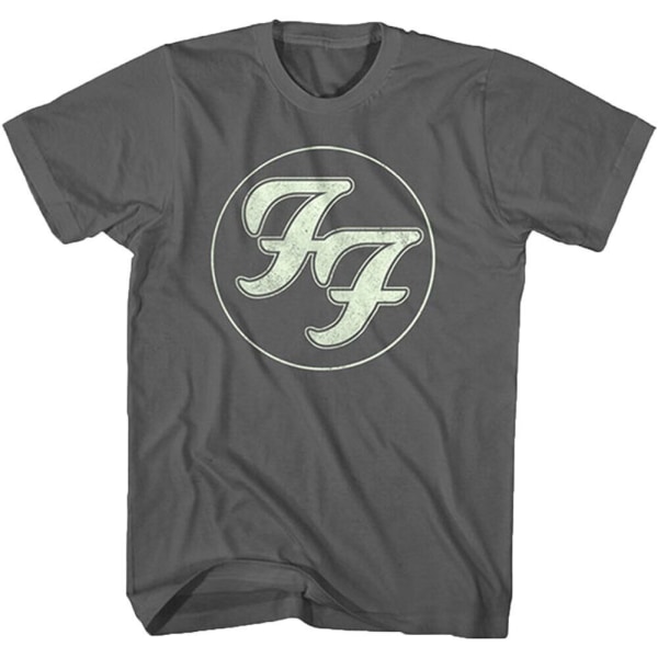 Foo Fighters Unisex Adult Logo Soft Touch T-shirt S Charcoal Gr Charcoal Grey/Gold S