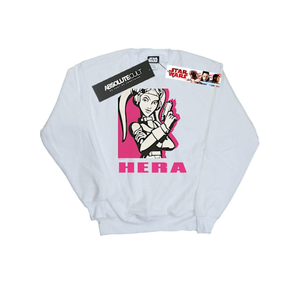 Star Wars Girls Rebels Hera Sweatshirt 9-11 år Vit White 9-11 Years