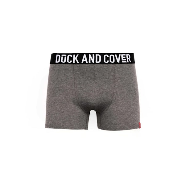 Duck and Cover Mens Darton Marl Boxer Shorts (2-pack) S Grå Grey S