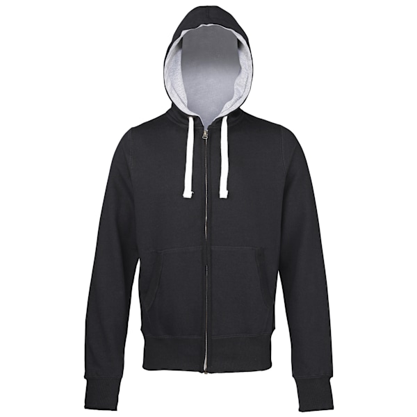 Awdis Chunky Premium Heavyweight Hooded Sweatshirt / Hoodie / Z Jet Black (Grey inner) XL