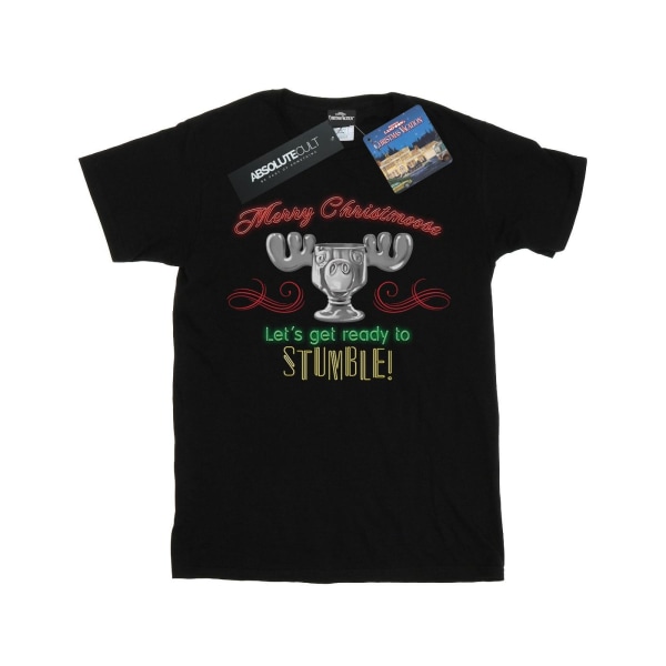 National Lampoon´s Christmas Vacation Girls Moose Head Cotton T Black 7-8 Years