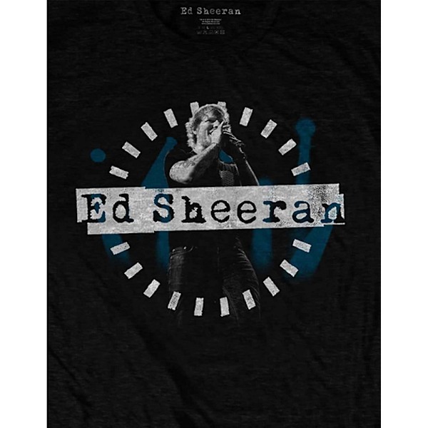 Ed Sheeran Unisex Vuxen Scen Foto T-shirt M Svart Black M