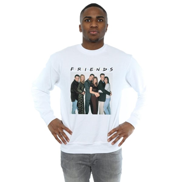 Friends Mens Group Photo Hugs Sweatshirt XXL Vit White XXL