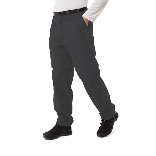 Craghoppers Mens Expert Kiwi Tailored Cargo Trousers 30R Carbon Carbon Grey 30R