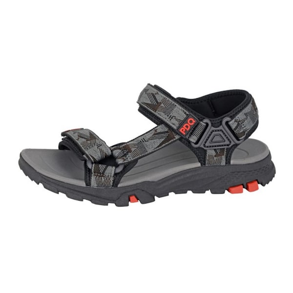 PDQ Herr Logo Sandaler 9 UK Grå/Svart Grey/Black 9 UK