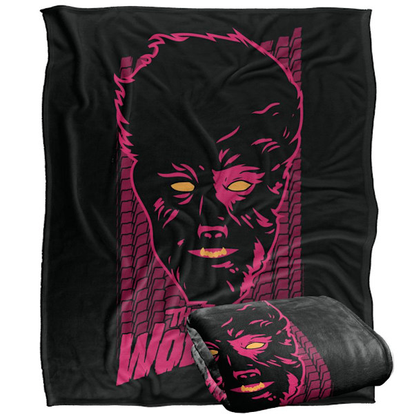 Universal Monsters Neon Wolfman Filt En Storlek Flerfärgad Multicoloured One Size