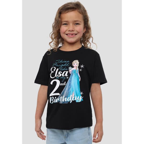 Frozen Barn/Barn Bright Like Elsa 2-årsdag T-shirt 7-8 Black 7-8 Years