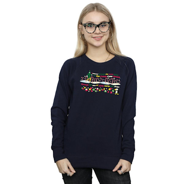 Elf Dam/Damer Candy Cane Forest Sweatshirt S Marinblå Navy Blue S