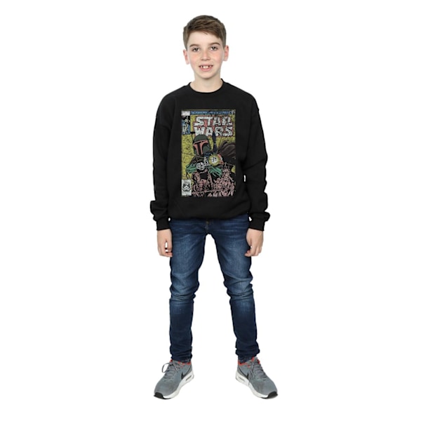 Star Wars Boys Boba Fett Comic Sweatshirt 7-8 år Svart Black 7-8 Years