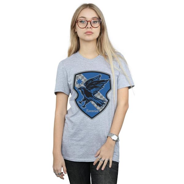 Harry Potter Dam/Kvinnor Ravenclaw Crest Flat Bomull Boyfrien Sports Grey M