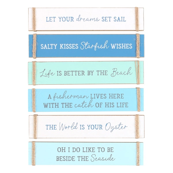 Something Different Nautical Plaque (6-pack) One Size Blå/Vit Blue/White One Size