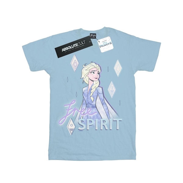 Disney Girls Frozen 2 Elsa Spirit Bomull T-shirt 9-11 År Baby Blue 9-11 Years