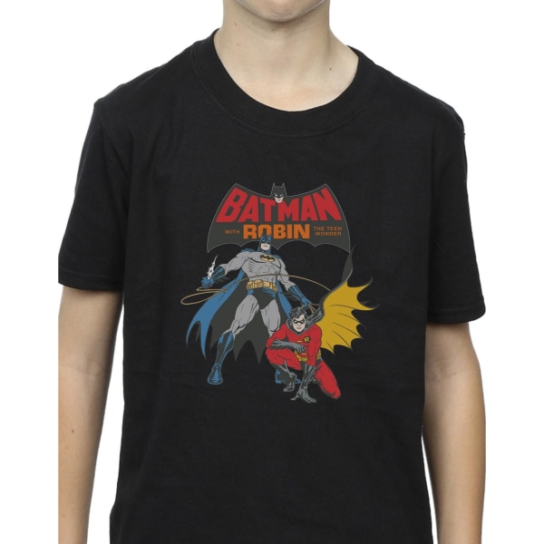 DC Comics Boys Batman och Robin T-shirt 5-6 år svart Black 5-6 Years